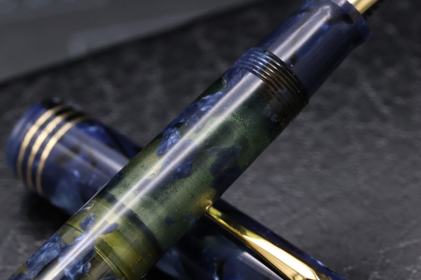 Omas 75th Anniversary Lucens Blue Royale Celluloid Limited Edition Fountain Pen image 2