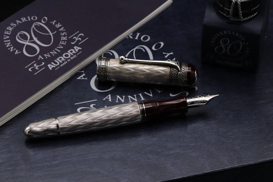 Aurora 80th Anniversary Sterling Silver Limited Edition Fountain Pen - UNUSED image 1