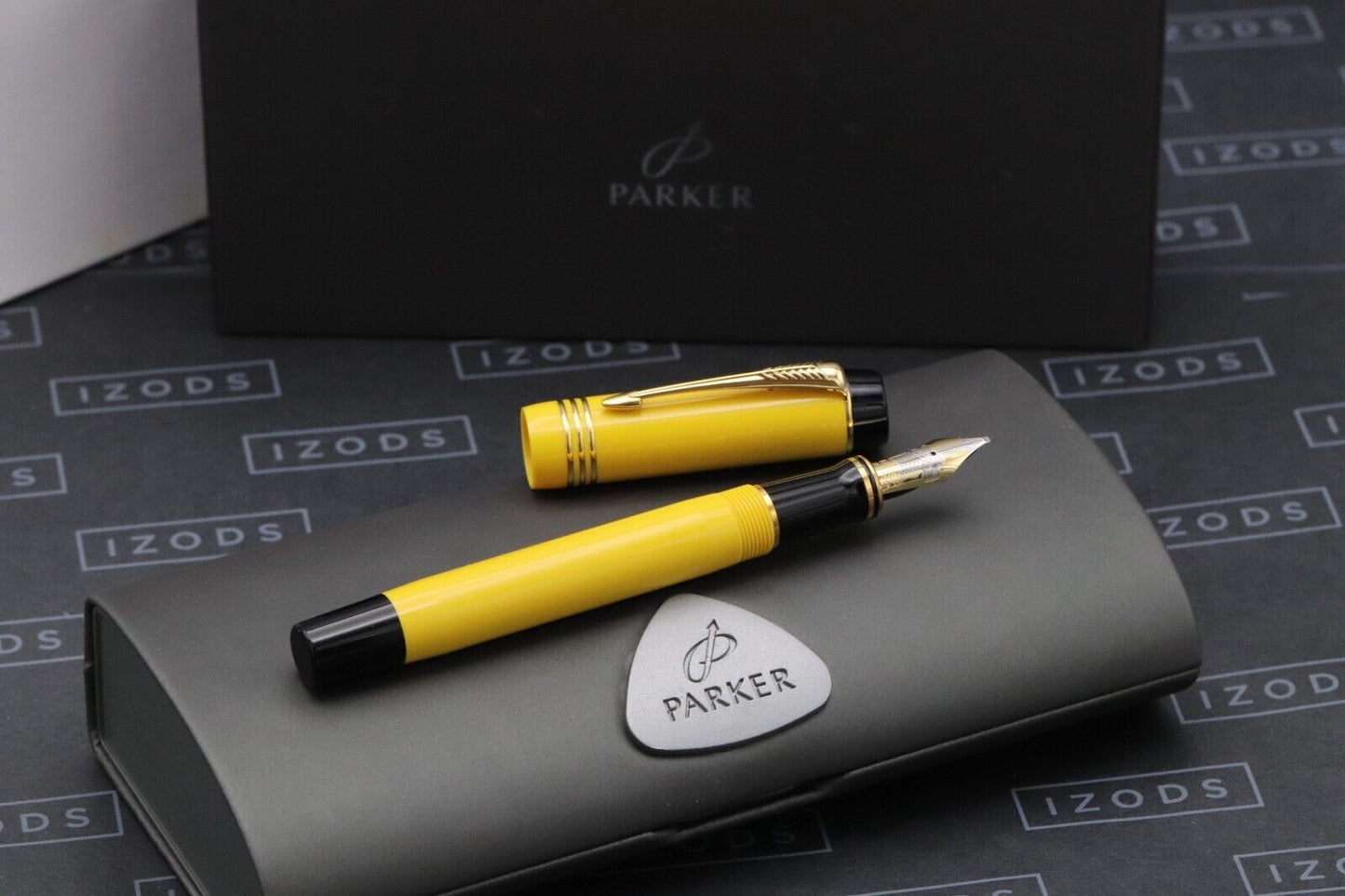 Parker Duofold Centennial Mandarin Yellow LE Fountain Pen - Italic Broad Nib image 0
