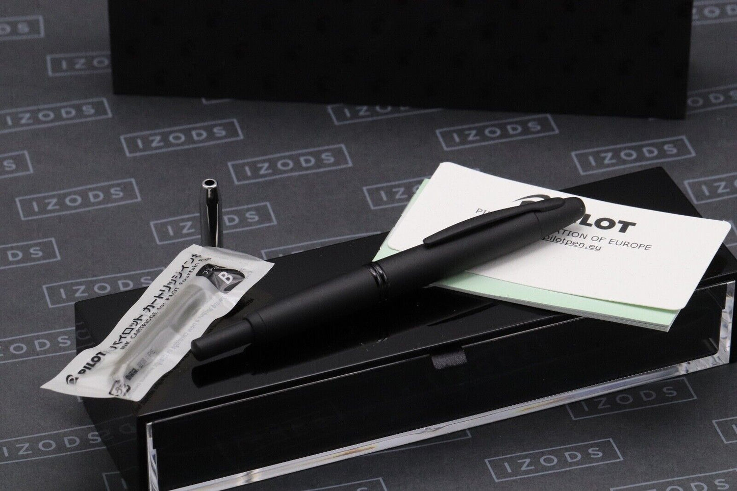 Pilot Capless Matte Black Fountain Pen - 18k Broad Nib image 0