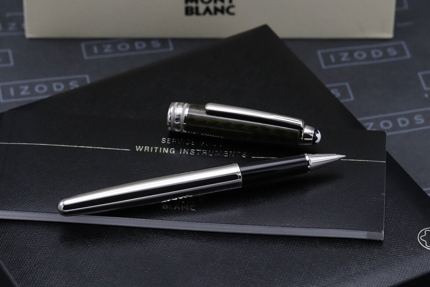 Montblanc Meisterstuck 163 Classique Carbon Steel Rollerball Pen image 1