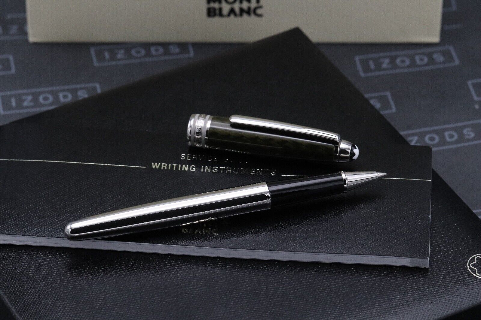 Montblanc Meisterstuck 163 Classique Carbon Steel Rollerball Pen image 1