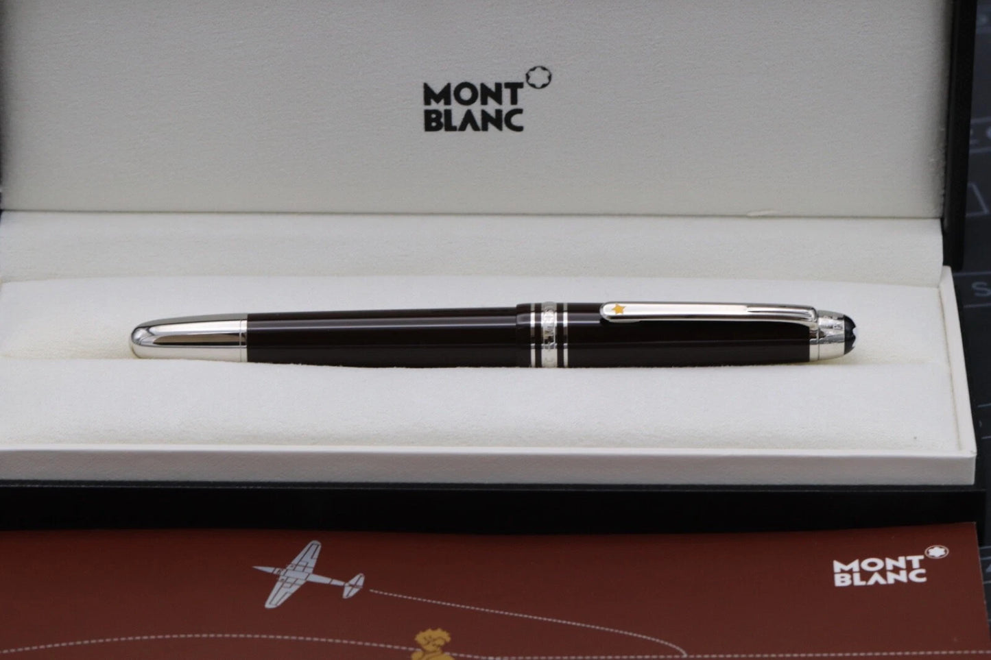 Montblanc Meisterstuck Classique Le Petit Prince Aviator Fountain Pen - UNUSED - Rare Factory Error Upside Down Cap Ring image 4