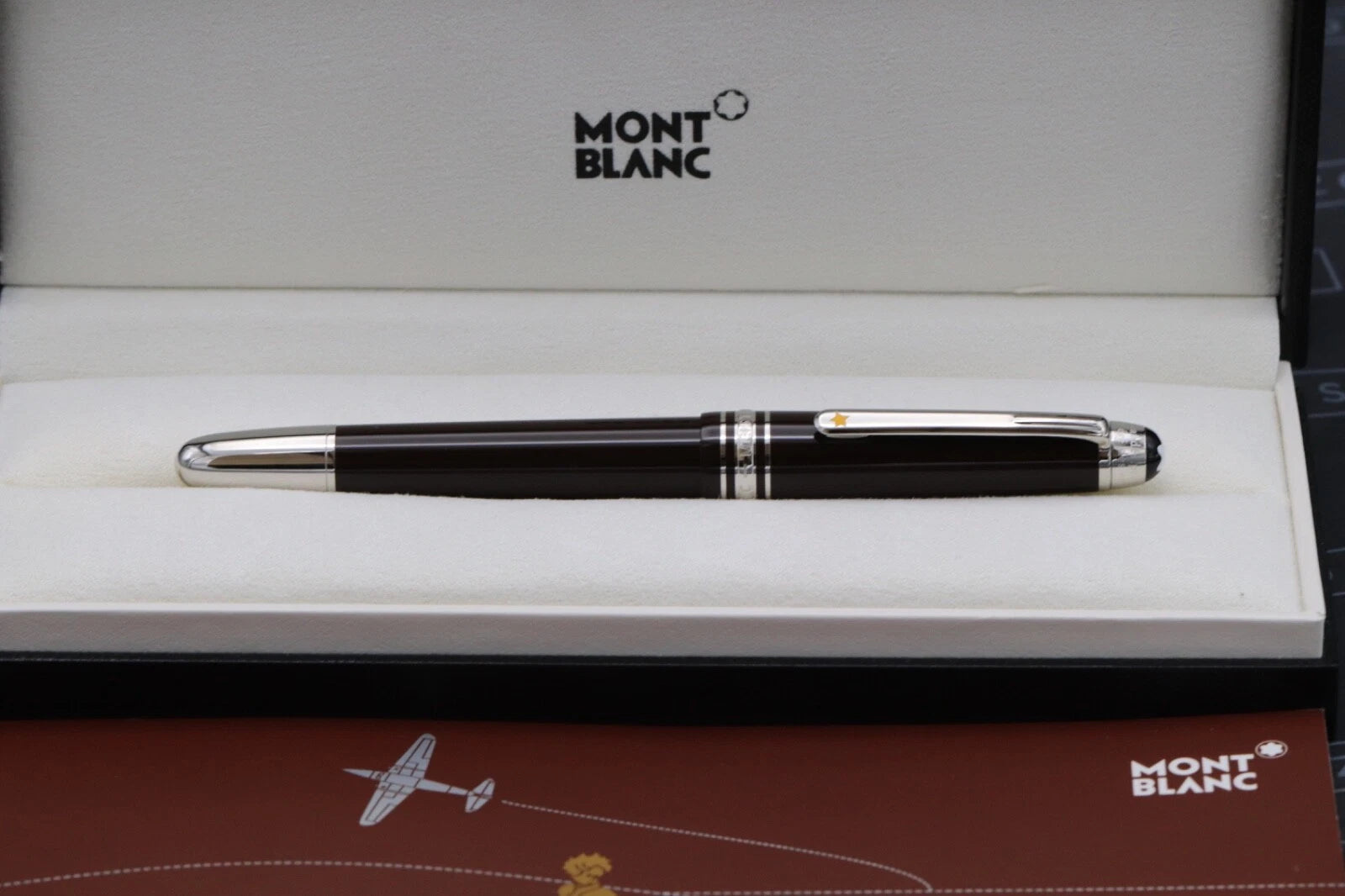 Montblanc Meisterstuck Classique Le Petit Prince Aviator Fountain Pen - UNUSED - Rare Factory Error Upside Down Cap Ring image 4