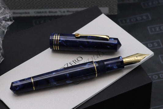 Leonardo MZ Grande OMAS Blue Royale Celluloid Custom Fountain Pen - #8 Nib image 1