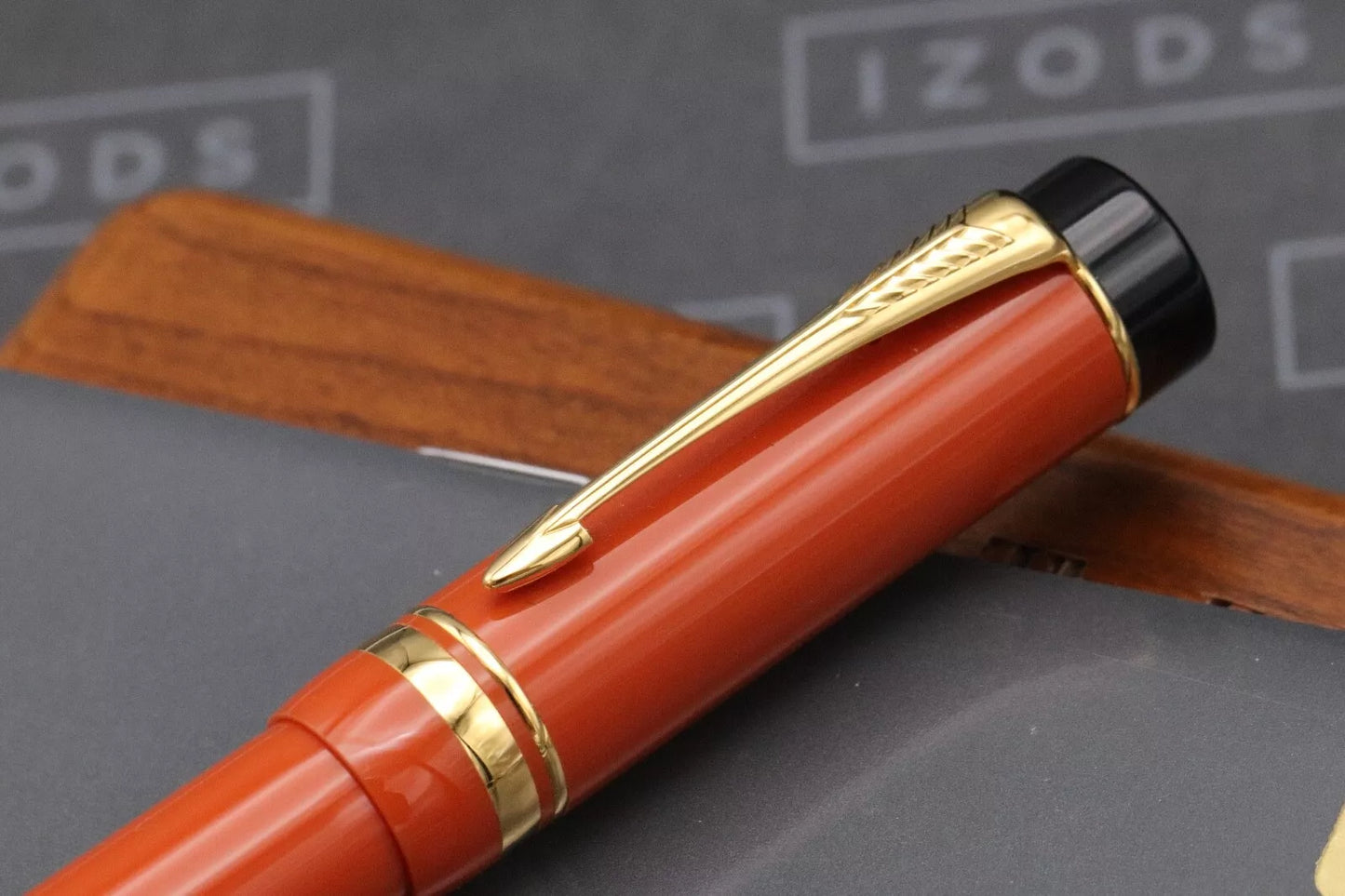 Parker Duofold Centennial Orange Fountain Pen and Mechanical Pencil - UNUSED image 5