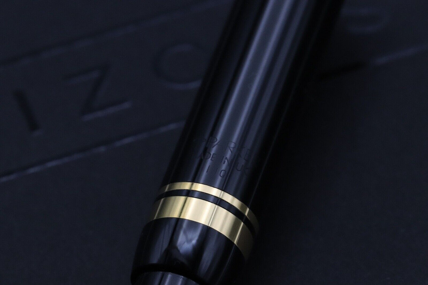 Parker Duofold Black MK1 Push Button Ballpoint Pen - Q1 1990 image 2
