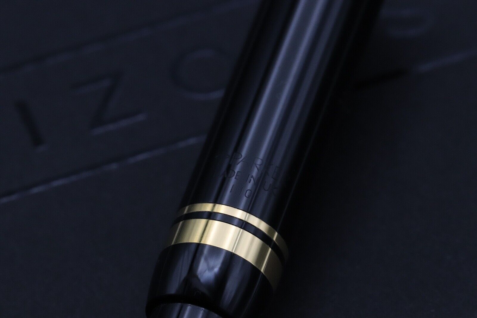 Parker Duofold Black MK1 Push Button Ballpoint Pen - Q1 1990 image 2