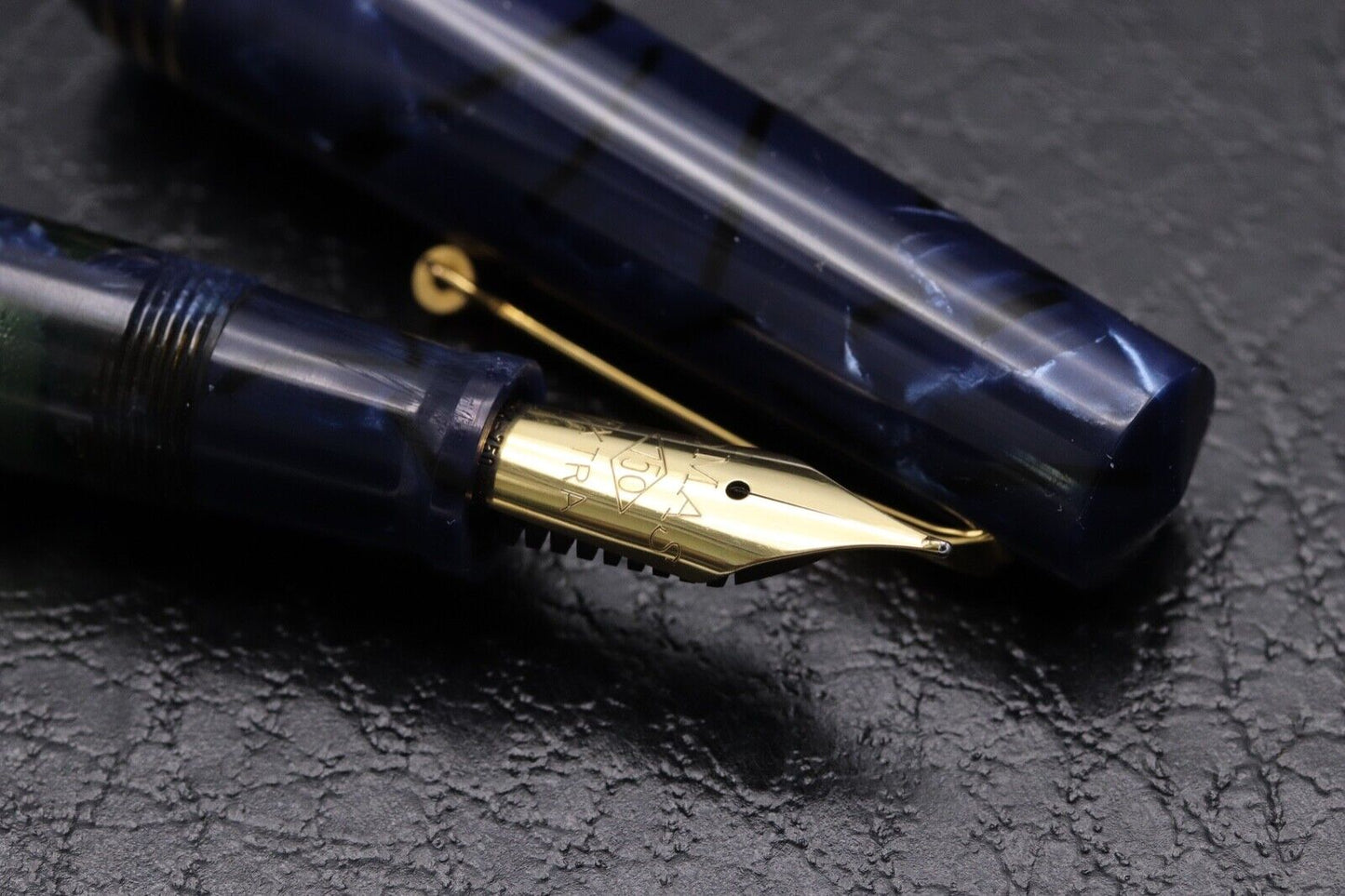 Omas 75th Anniversary Lucens Blue Royale Celluloid Limited Edition Fountain Pen image 4