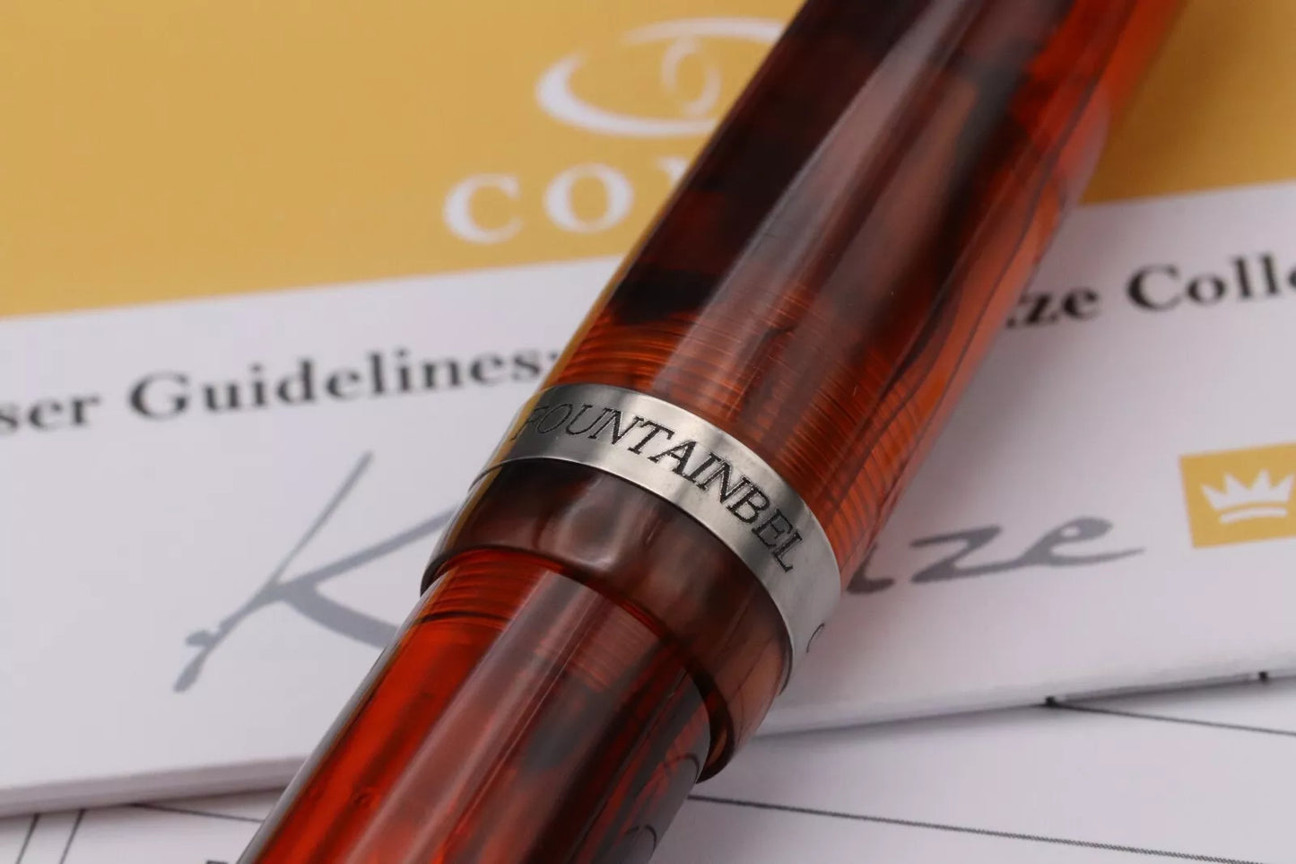 Conid Bulkfiller Kingsize Wild Tiger Titanium Fountain Pen - #8 14k EF Nib image 7