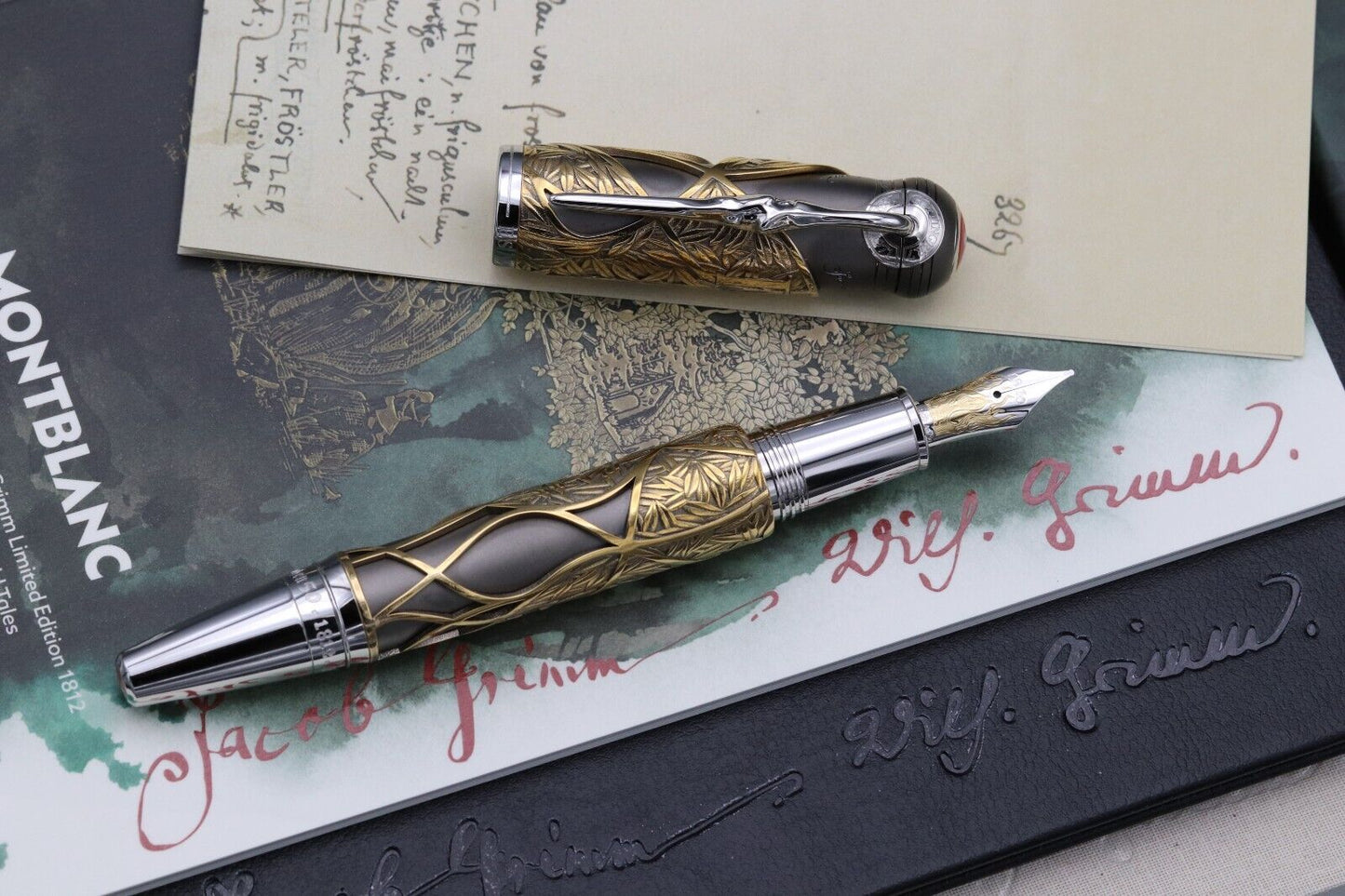 Montblanc Writers Edition Homage to Brothers Grimm 1812 Fountain Pen INKED ONCE image 2