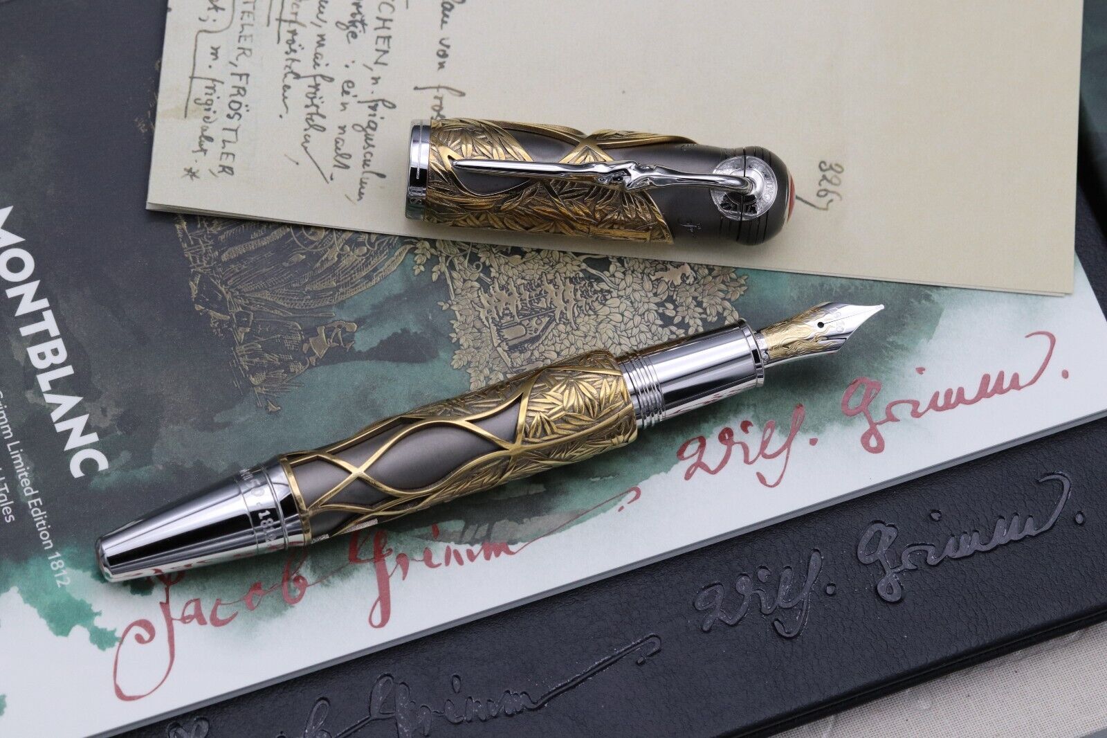 Montblanc Writers Edition Homage to Brothers Grimm 1812 Fountain Pen INKED ONCE image 2