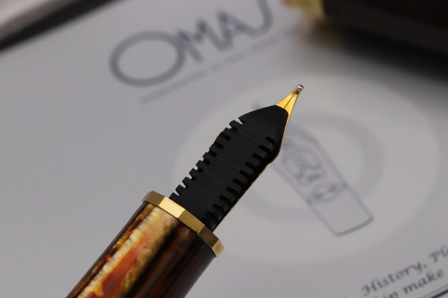 Omas Milord Arco Bronze Gold Trim Fountain Pen