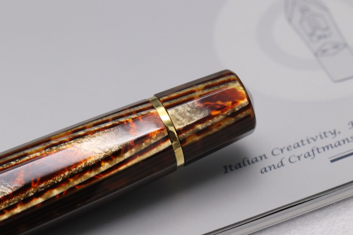 Omas Milord Arco Bronze Gold Trim Fountain Pen