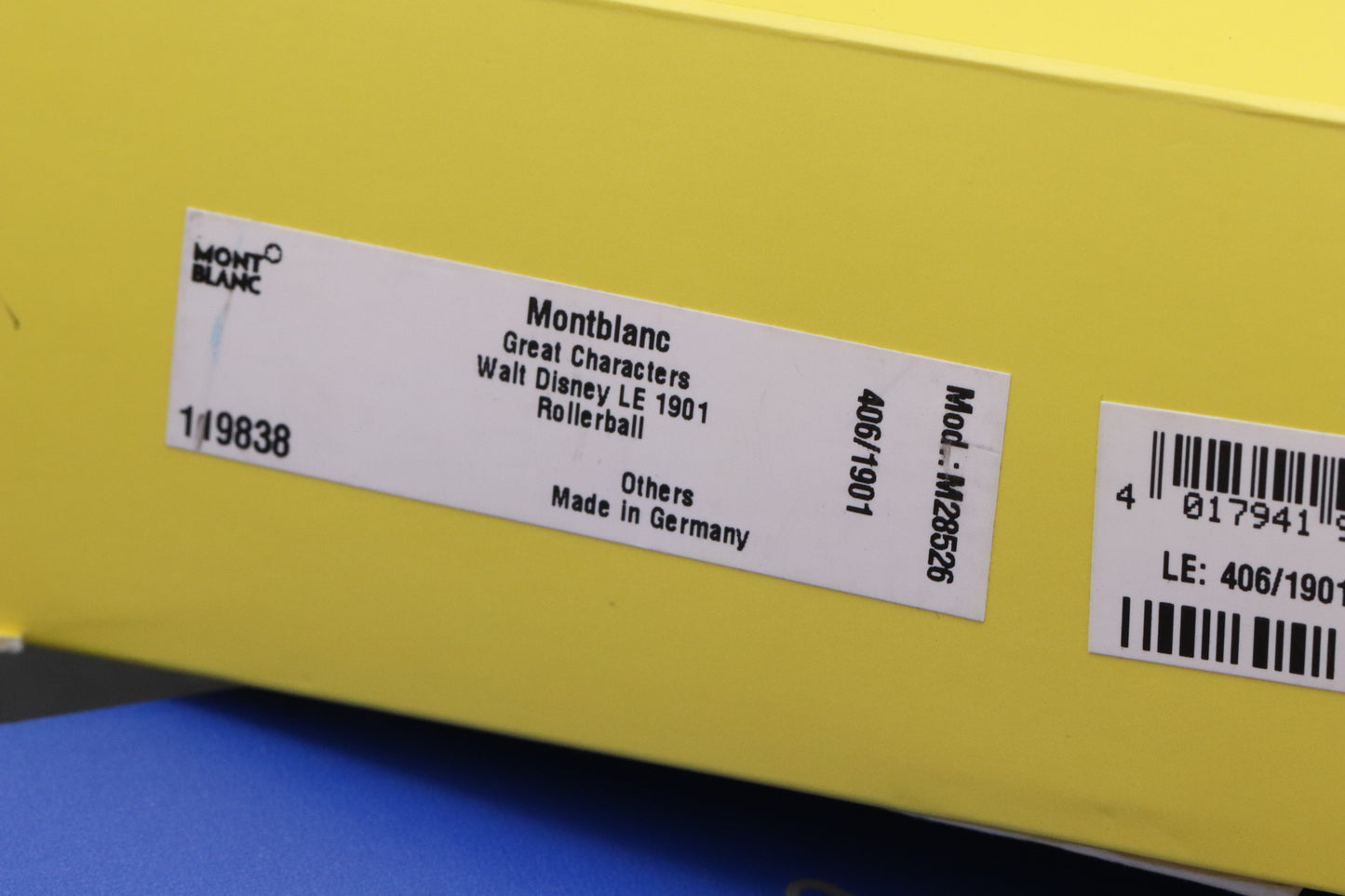 Montblanc Great Characters Walt Disney Limited Edition Rollerball Pen - UNUSED