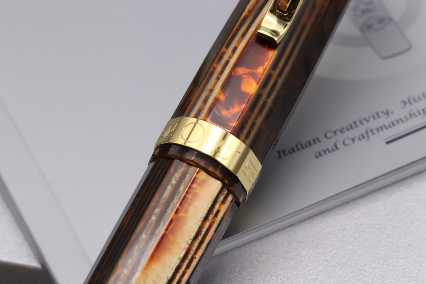 Omas Milord Arco Bronze Gold Trim Fountain Pen