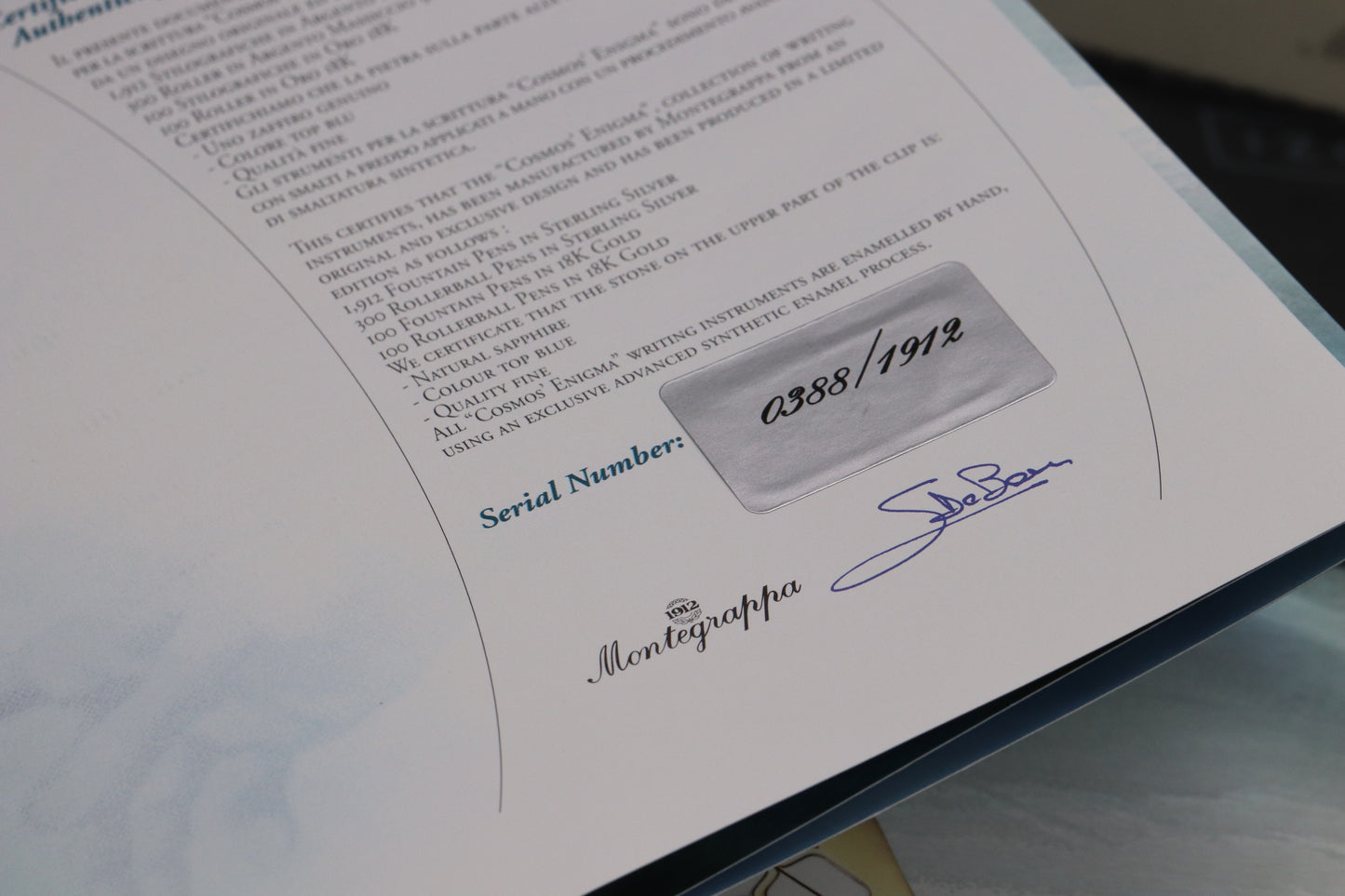 Montegrappa Cosmos Enigma Limited Edition Fountain Pen - NEVER INKED