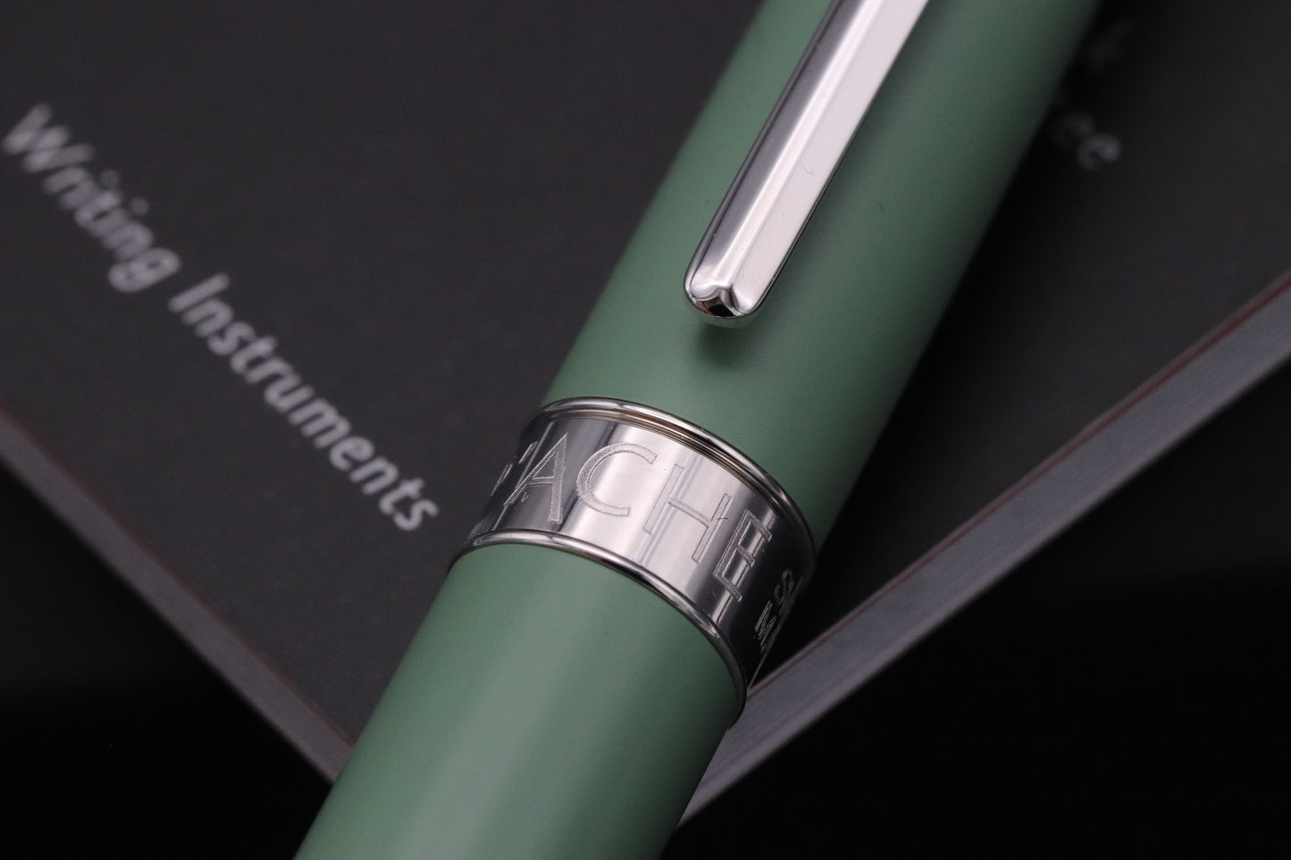 Caran d'Ache Leman Slim Vert de Gris Fountain Pen - Broad Nib