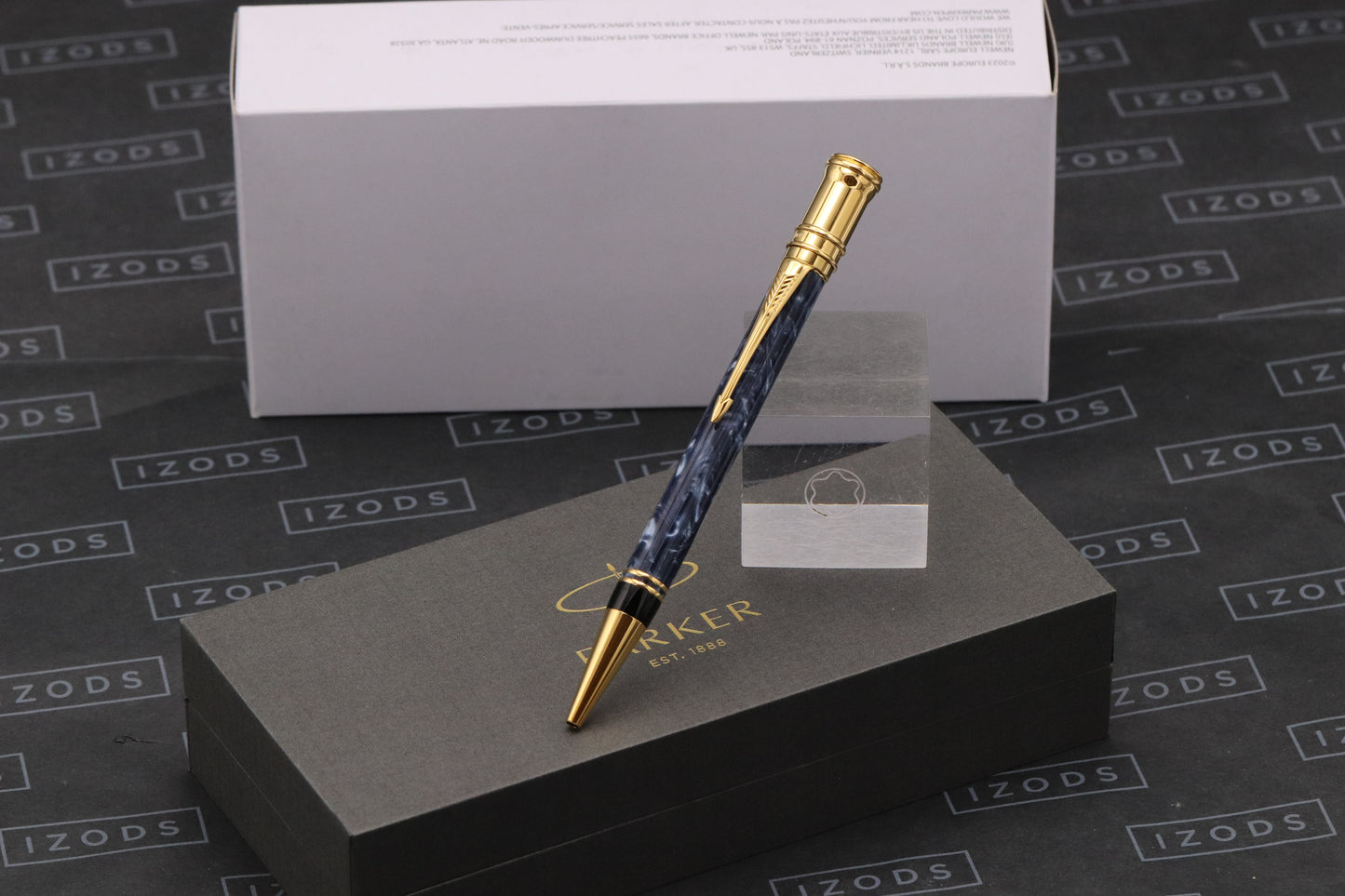 Parker Duofold Blue Marble Ballpoint Pen - MK1 - 1991