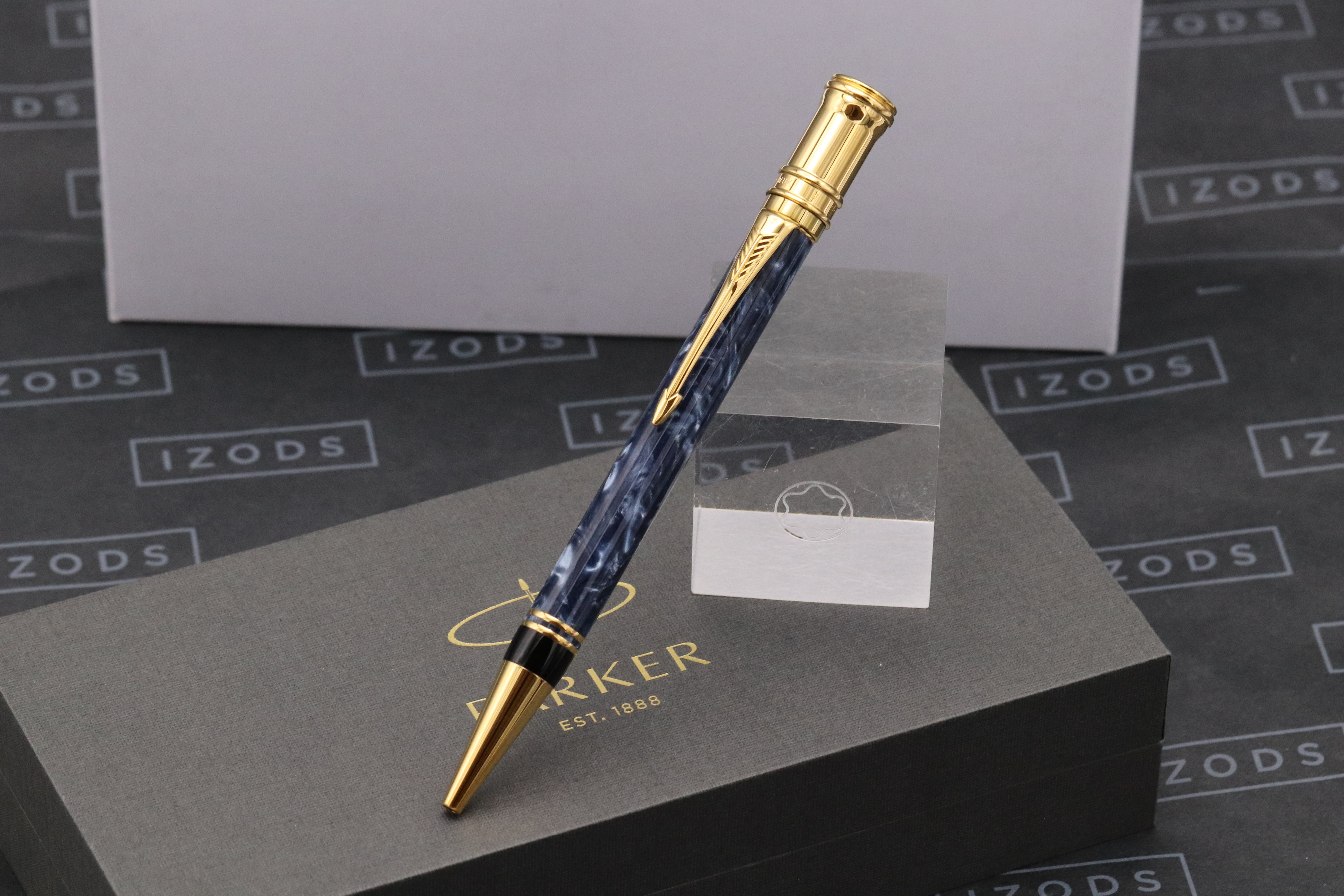 Parker Duofold Blue Marble Ballpoint Pen - MK1 - 1991 – IZODS