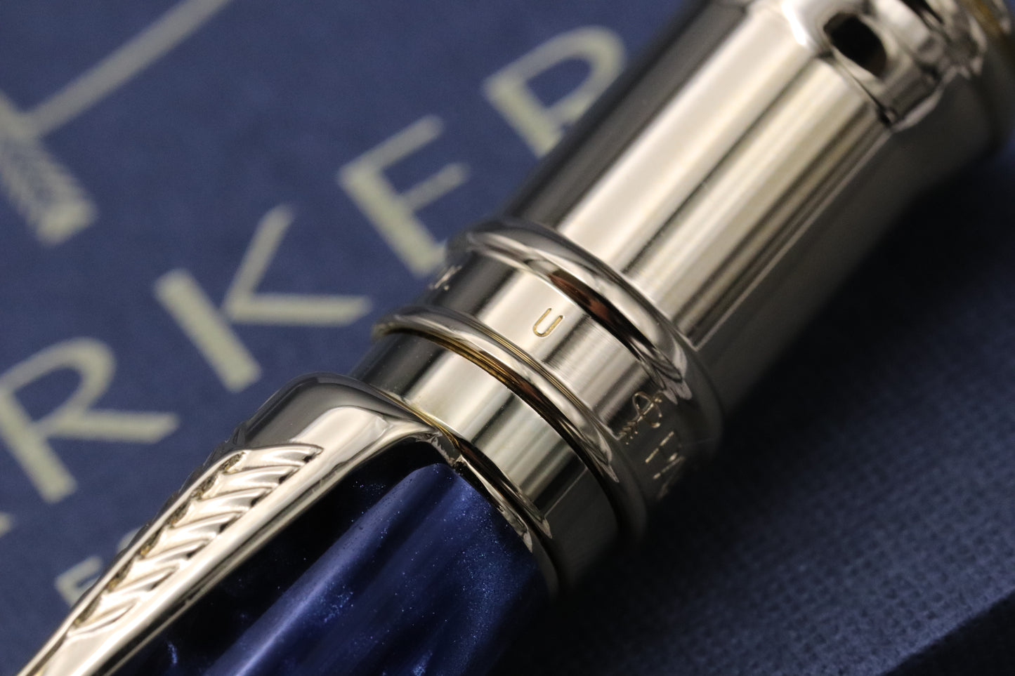 Parker Duofold Blue Marble Ballpoint Pen - MK1 - 1991