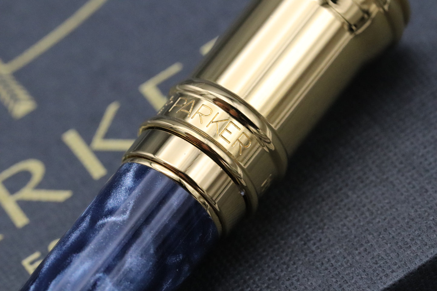 Parker Duofold Blue Marble Ballpoint Pen - MK1 - 1991
