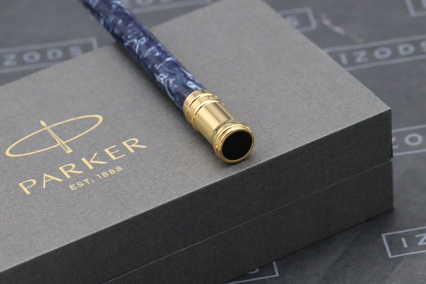 Parker Duofold Blue Marble Ballpoint Pen - MK1 - 1991