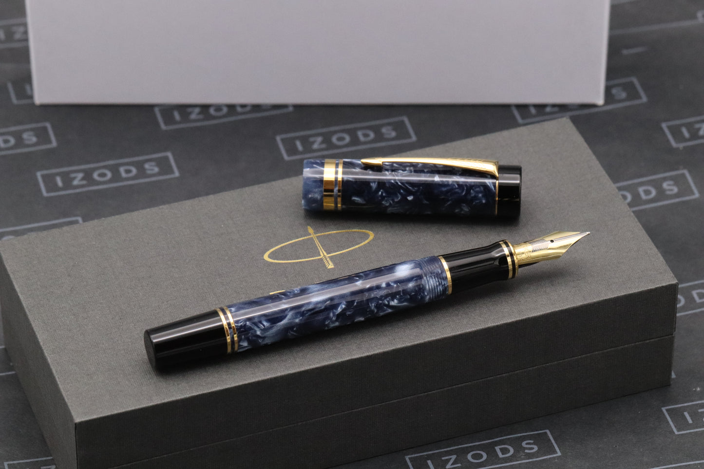Parker Duofold Centennial Blue Marble Fountain Pen - MK1 - 1990