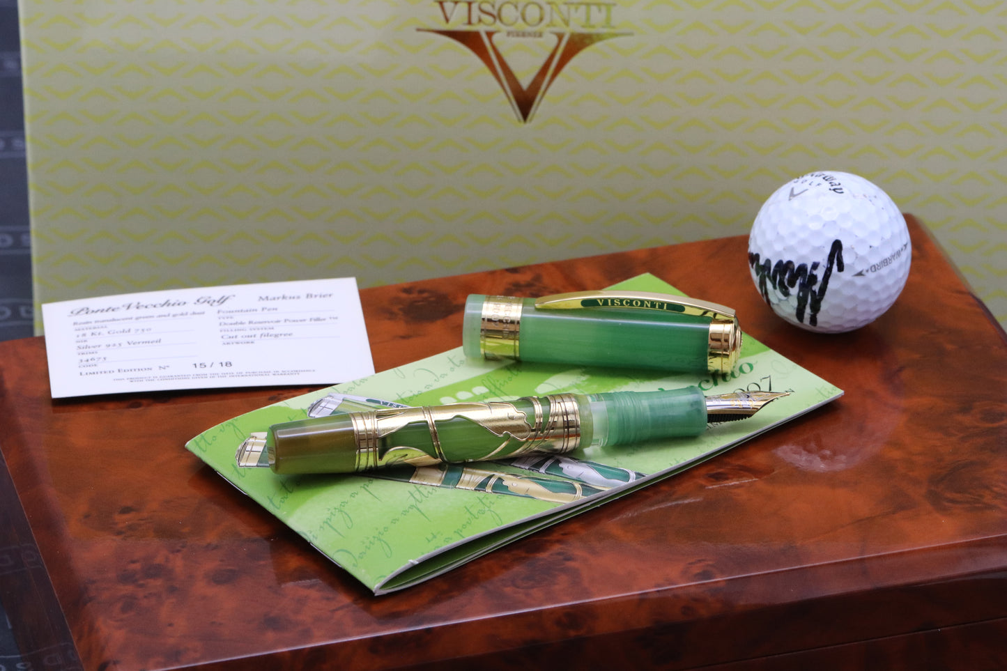 Visconti Ponte Vecchio Golf LE18 Markus Brier Fountain Pen - NEVER INKED