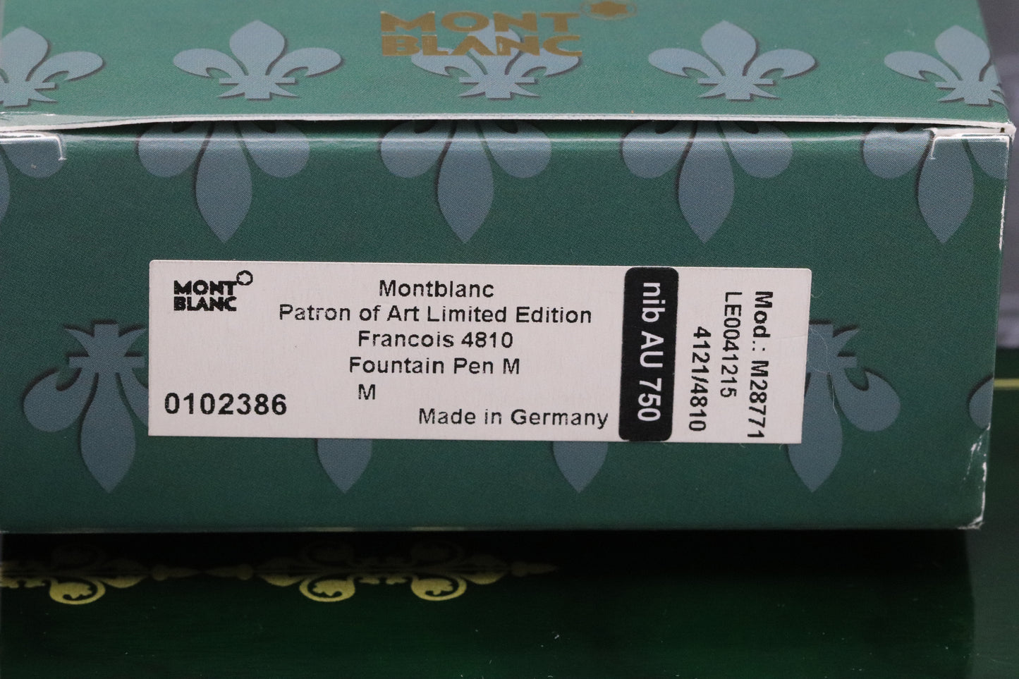 Montblanc Patron of Art 4810 Francois I Fountain Pen - UNUSED