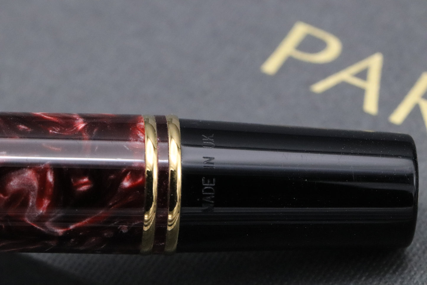Parker Duofold International Red Marble Fountain Pen - MK1 - 1995