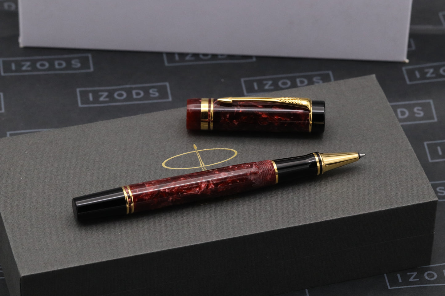 Parker Duofold Red Marble Rollerball Pen - MK1 - 1990