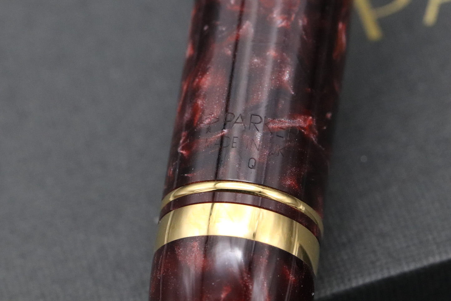 Parker Duofold Red Marble Rollerball Pen - MK1 - 1990