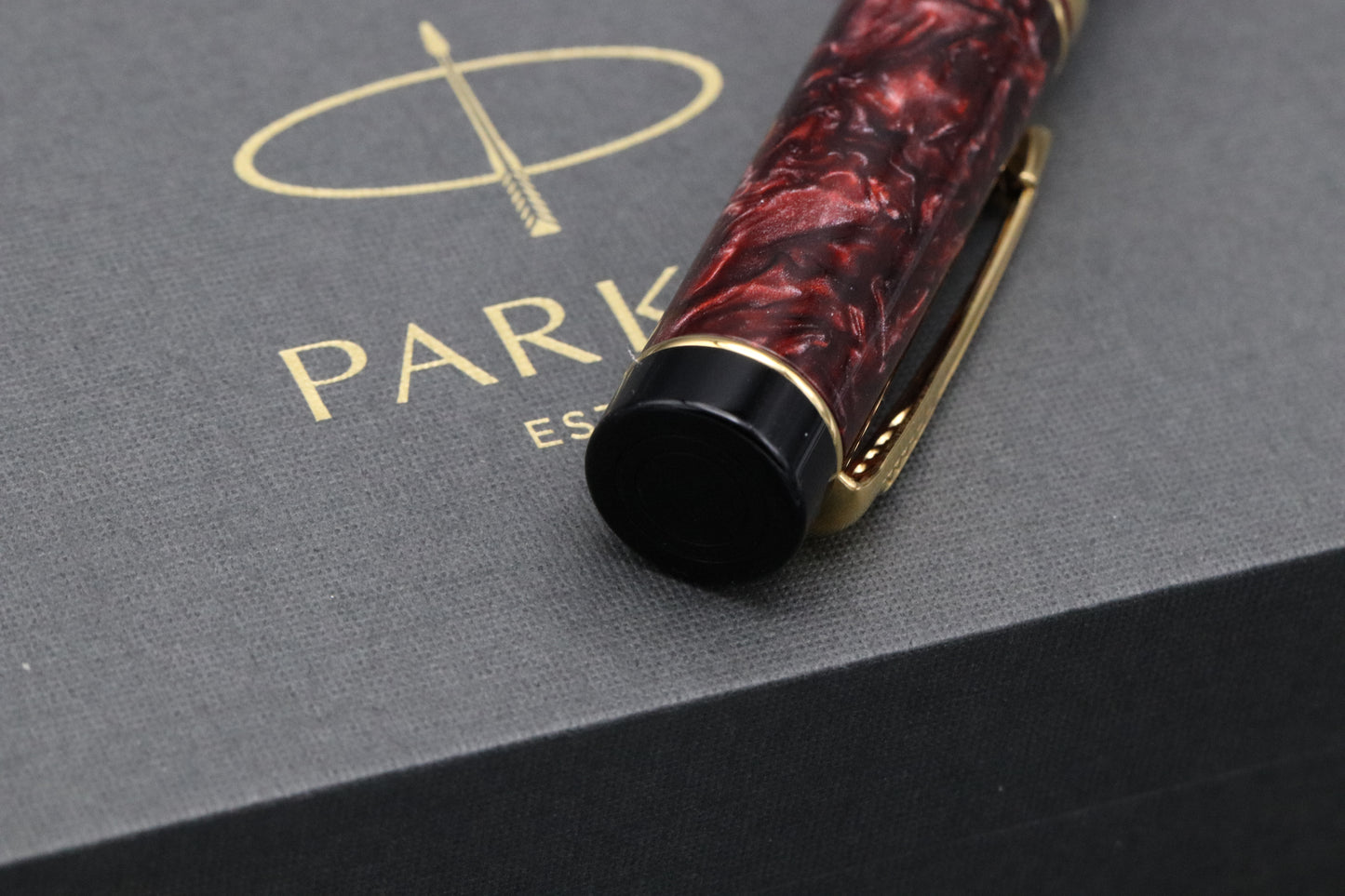 Parker Duofold Red Marble Rollerball Pen - MK1 - 1990