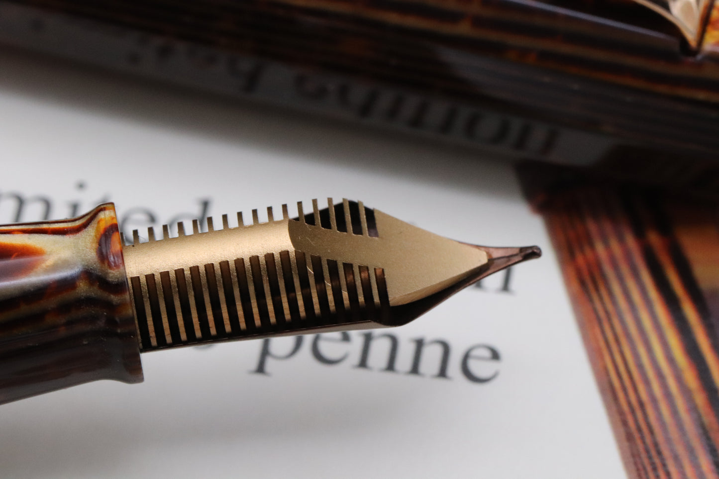 ASC IL Gladiatore Arco Bronze Celluloid LE70 Fountain Pen - #8 Magiflex Nib