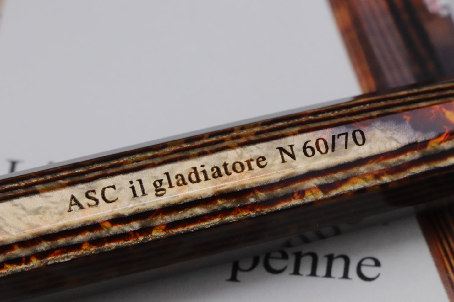 ASC IL Gladiatore Arco Bronze Celluloid LE70 Fountain Pen - #8 Magiflex Nib