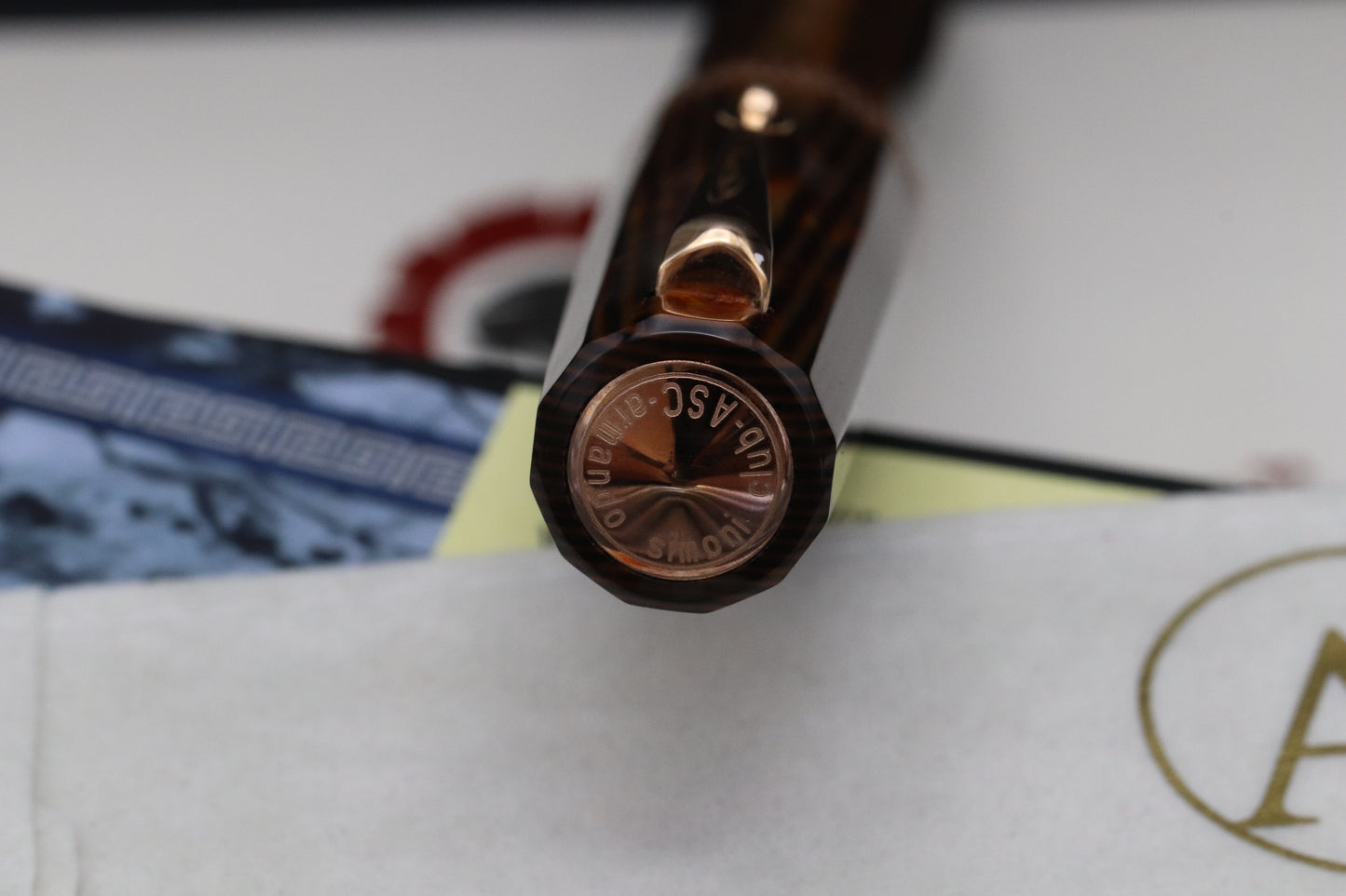 ASC IL Gladiatore Arco Bronze Celluloid LE70 Fountain Pen - #8 Magiflex Nib