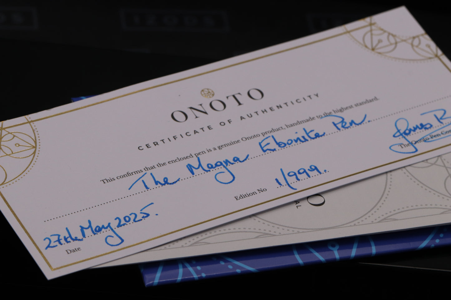 Onoto Magna The Ebonite Vermeil Fountain Pen - UNUSED - Number 1/999