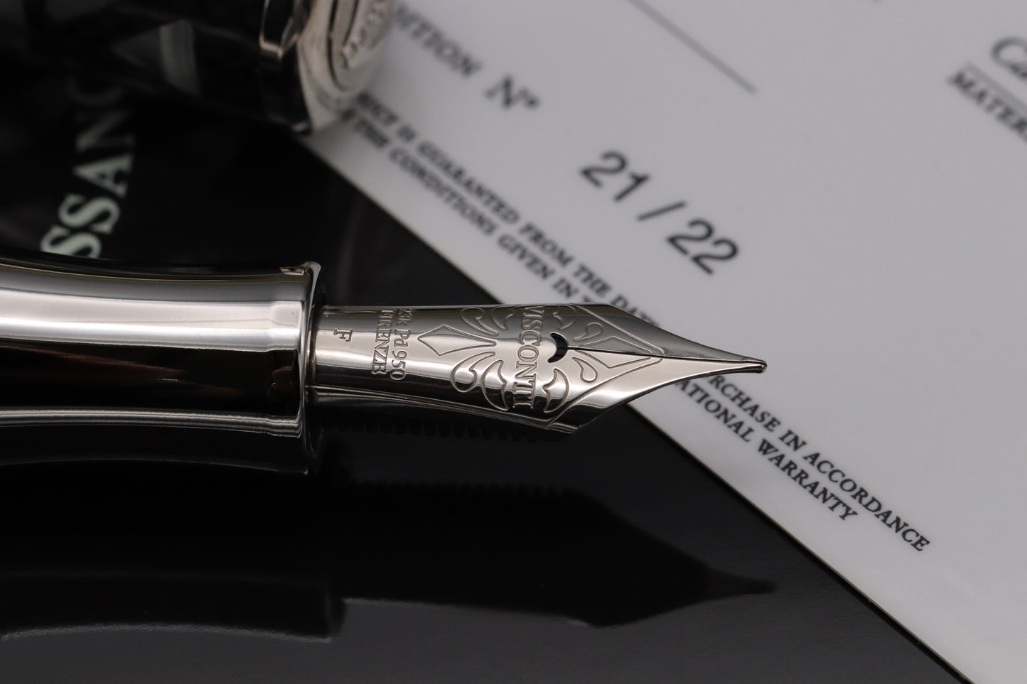 Visconti Carbon Fibre Skeleton LE22 Fountain Pen and Inkwell - UNUSED