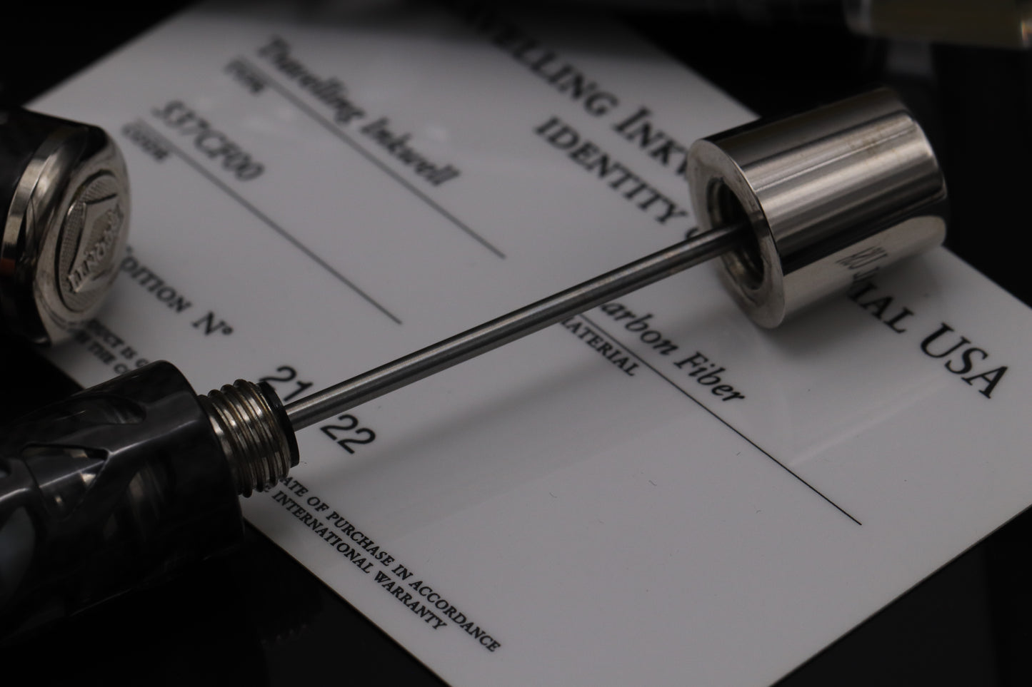 Visconti Carbon Fibre Skeleton LE22 Fountain Pen and Inkwell - UNUSED