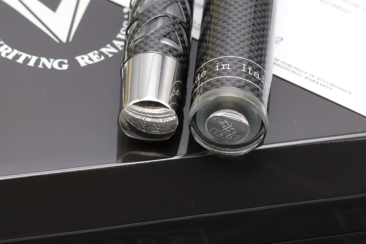 Visconti Carbon Fibre Skeleton LE22 Fountain Pen and Inkwell - UNUSED