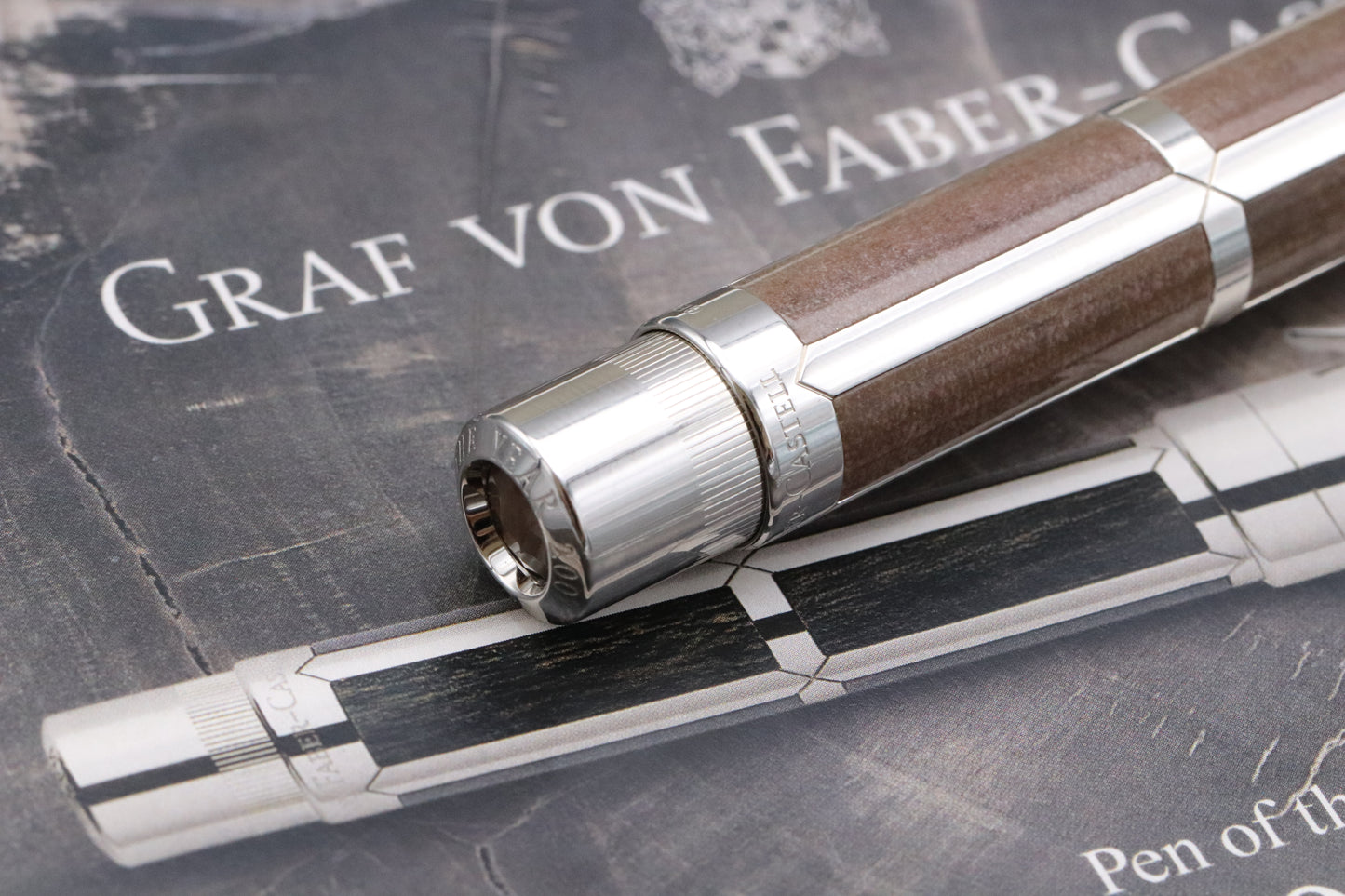 Graf von Faber-Castell Pen of the Year 2007 Petrified Wood Fountain Pen - UNUSED