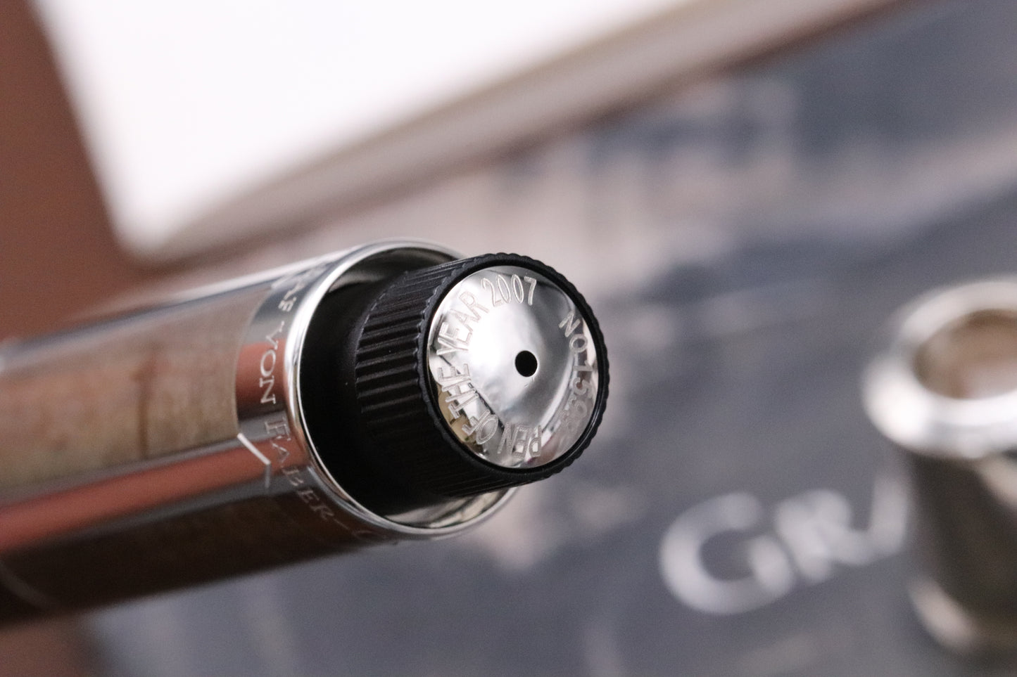 Graf von Faber-Castell Pen of the Year 2007 Petrified Wood Fountain Pen - UNUSED