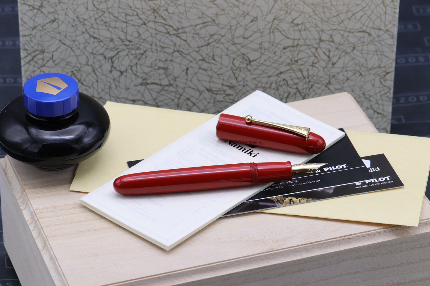 Namiki Yukari Royale Vermillion Urushi Fountain Pen - Fine Nib