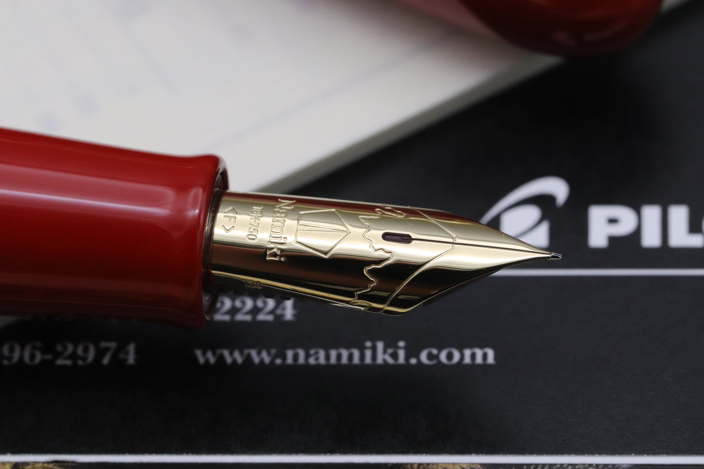 Namiki Yukari Royale Vermillion Urushi Fountain Pen - Fine Nib