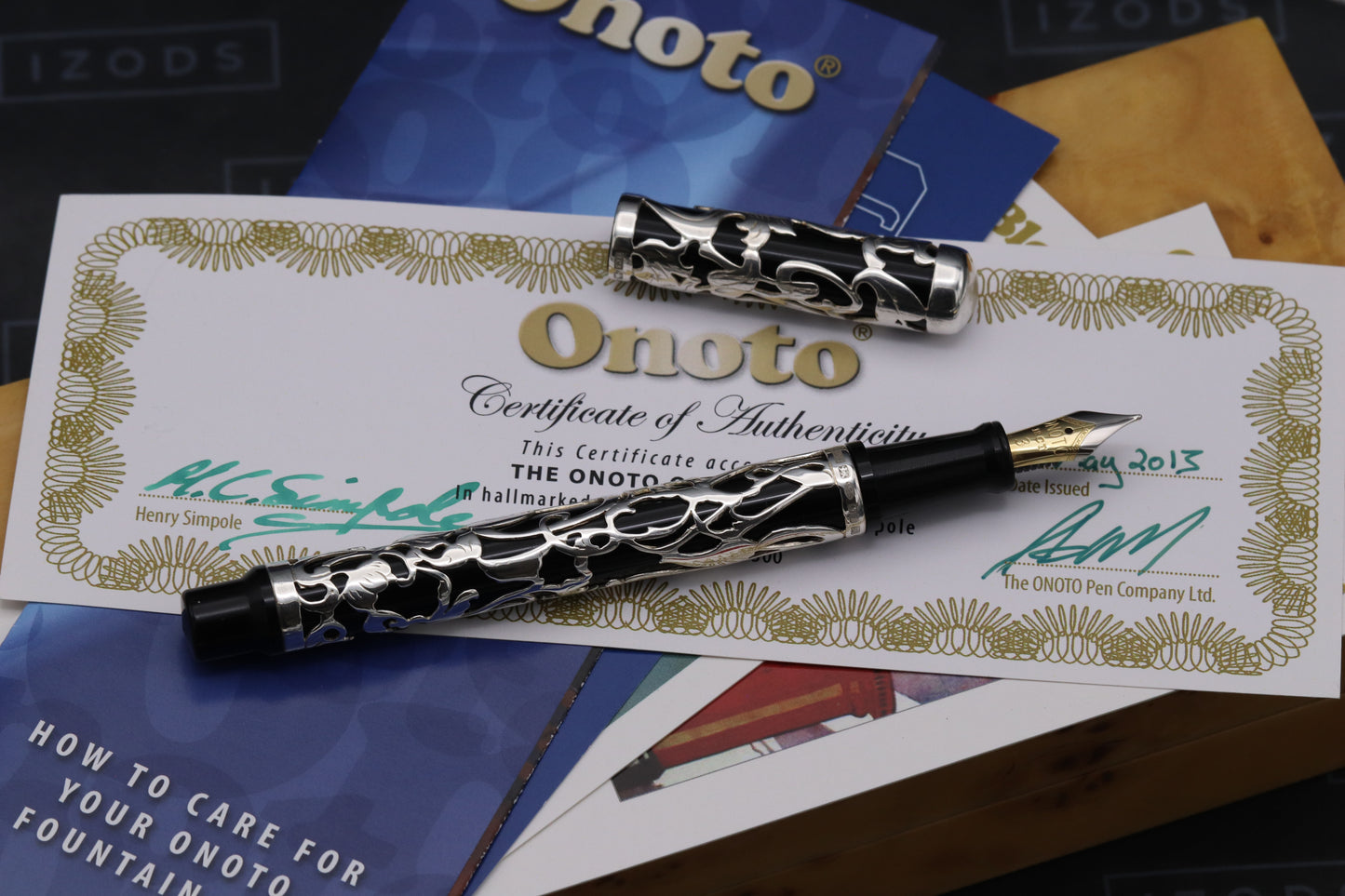 Onoto Overlay No. 1 Sterling Silver Henry Simpole LE500 Fountain Pen - UNUSED
