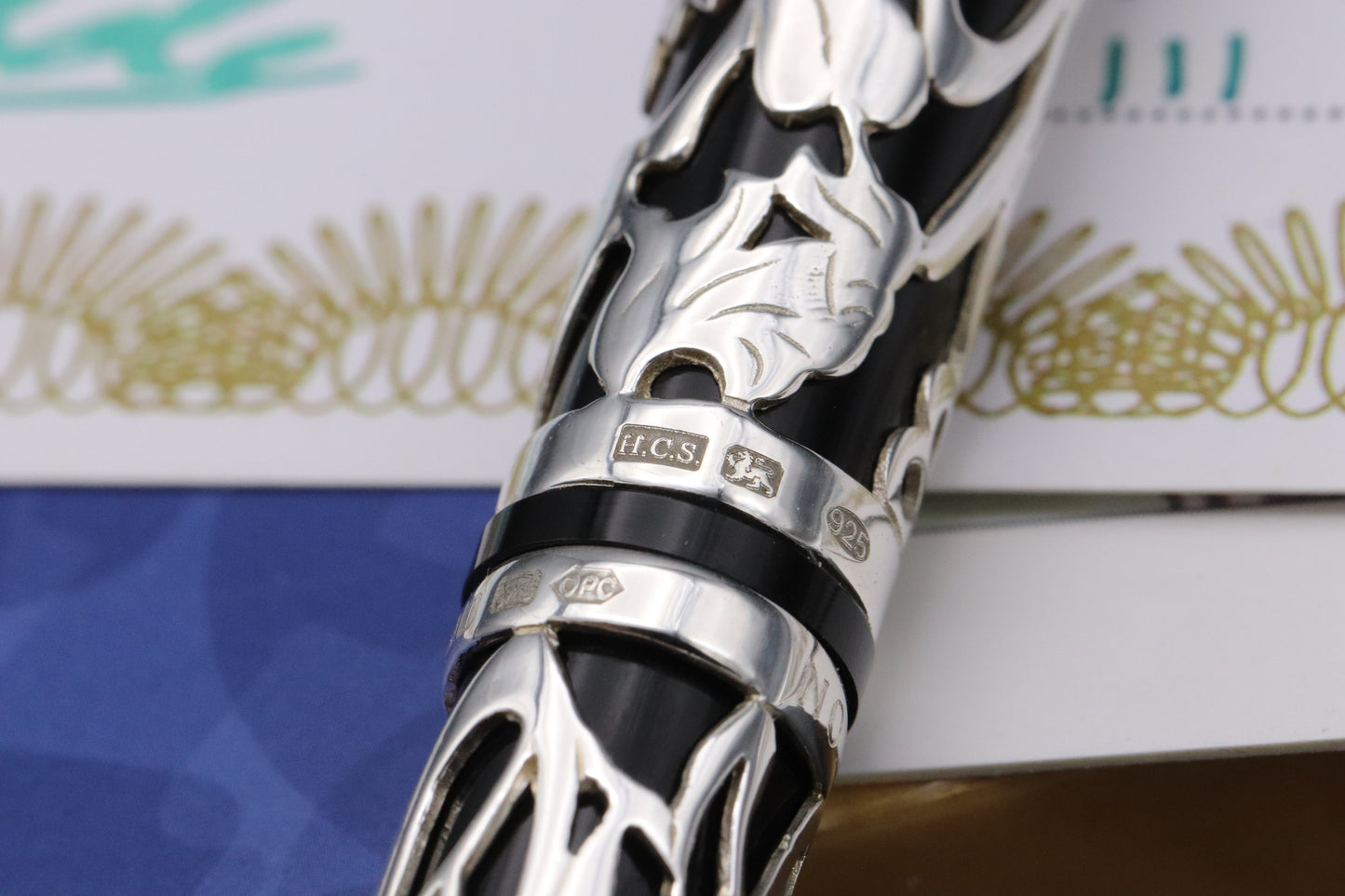 Onoto Overlay No. 1 Sterling Silver Henry Simpole LE500 Fountain Pen - UNUSED