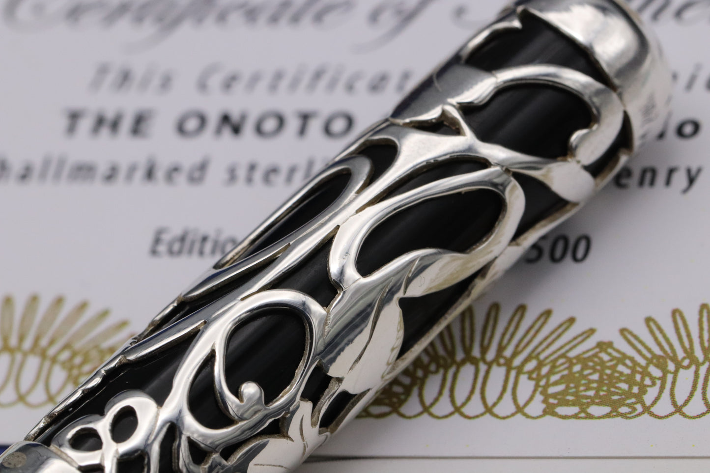 Onoto Overlay No. 1 Sterling Silver Henry Simpole LE500 Fountain Pen - UNUSED