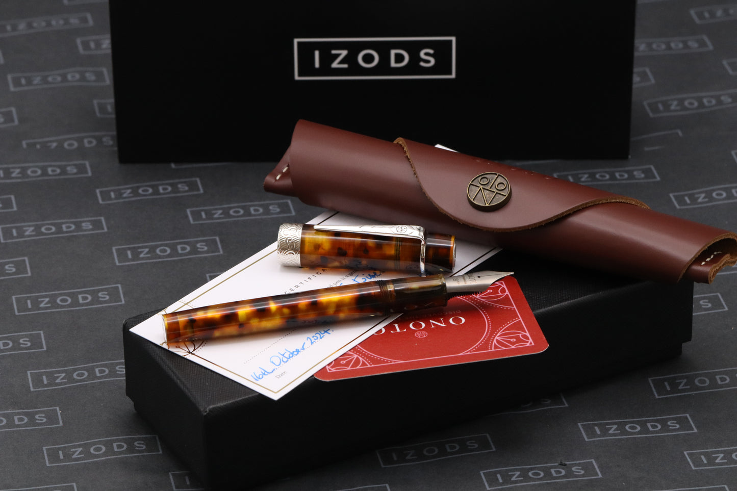 Onoto Magna Tortoiseshell Oceania Turtle Prototype Fountain Pen - EF #8 Ti Nib
