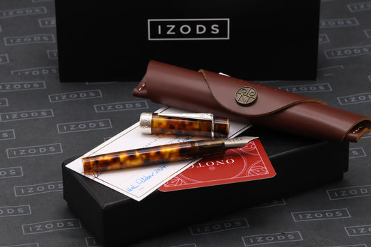 Onoto Magna Tortoiseshell Oceania Turtle Prototype Fountain Pen - EF #8 Ti Nib